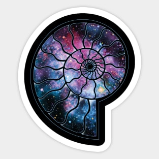 Ammonite & Space I Sticker